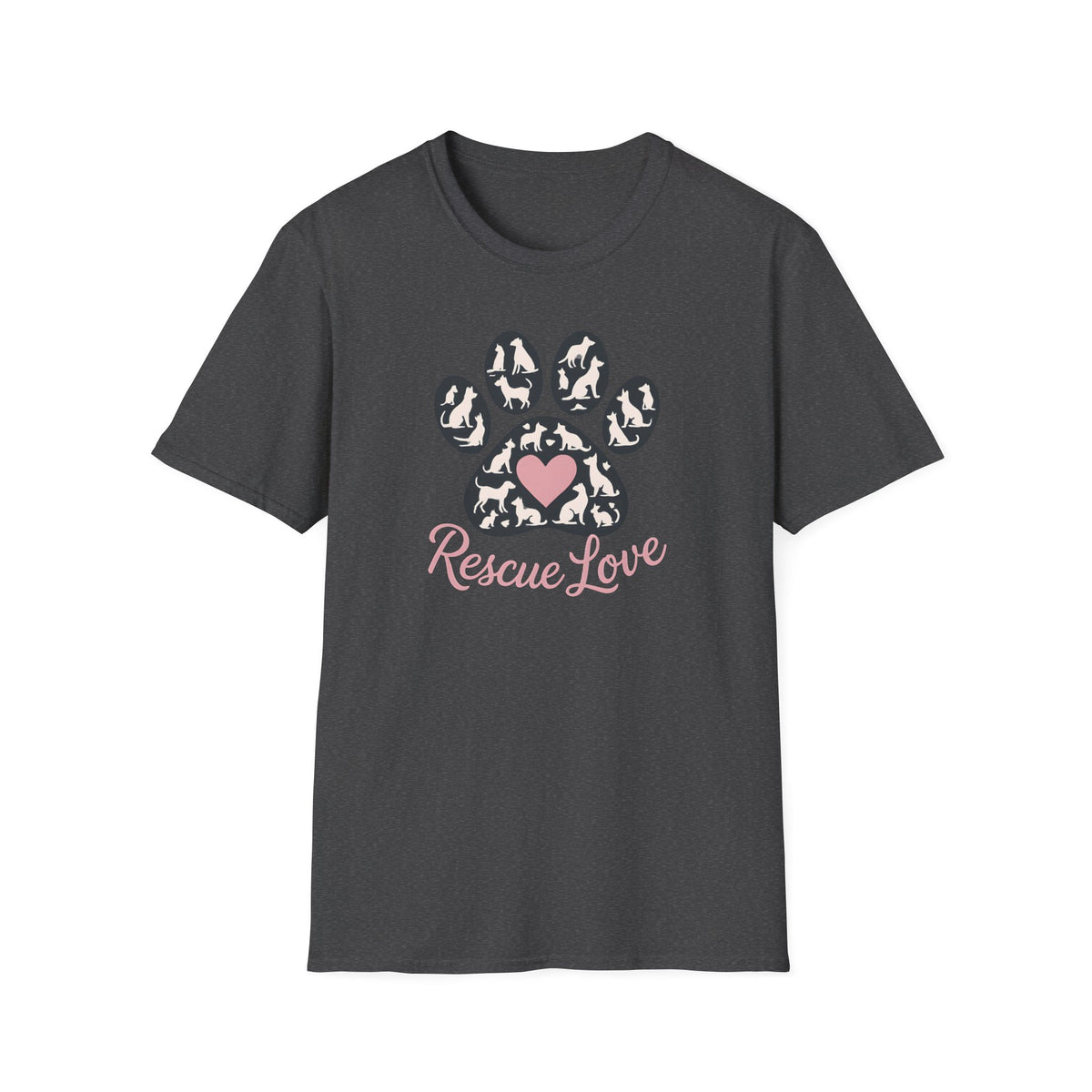 Rescue Love Paw Print T-Shirt