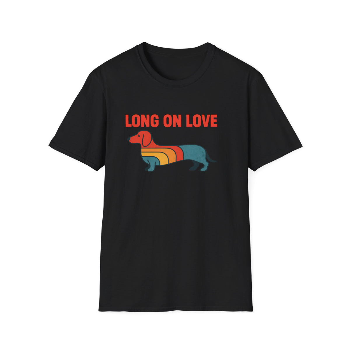 Retro Rainbow Dachshund T-Shirt