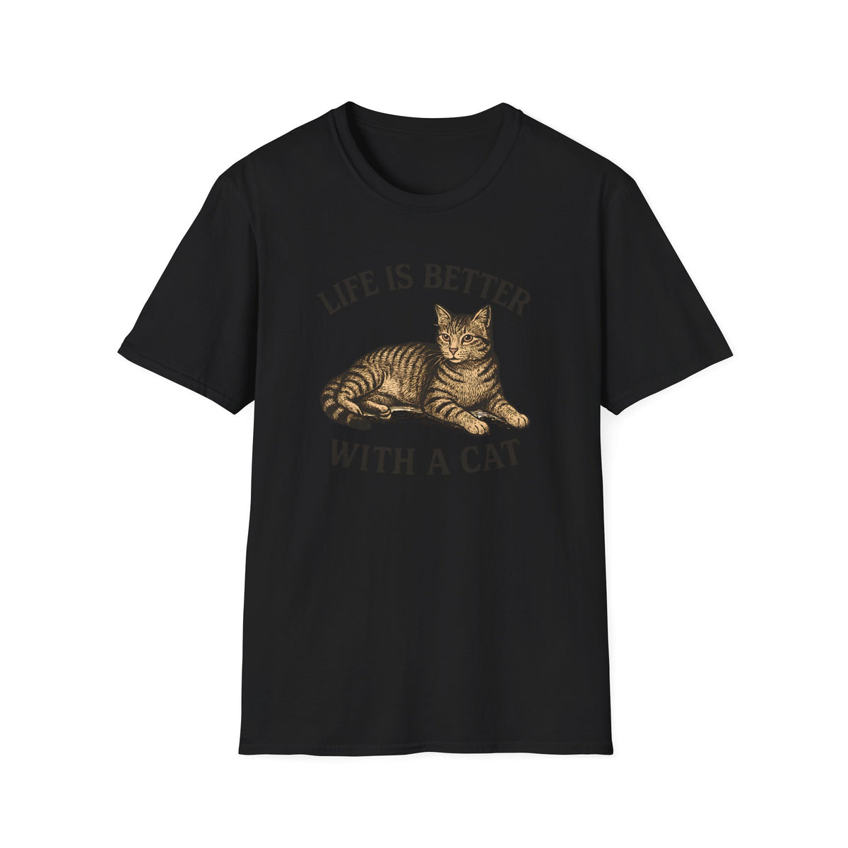 Cat With Slogan T-Shirt
