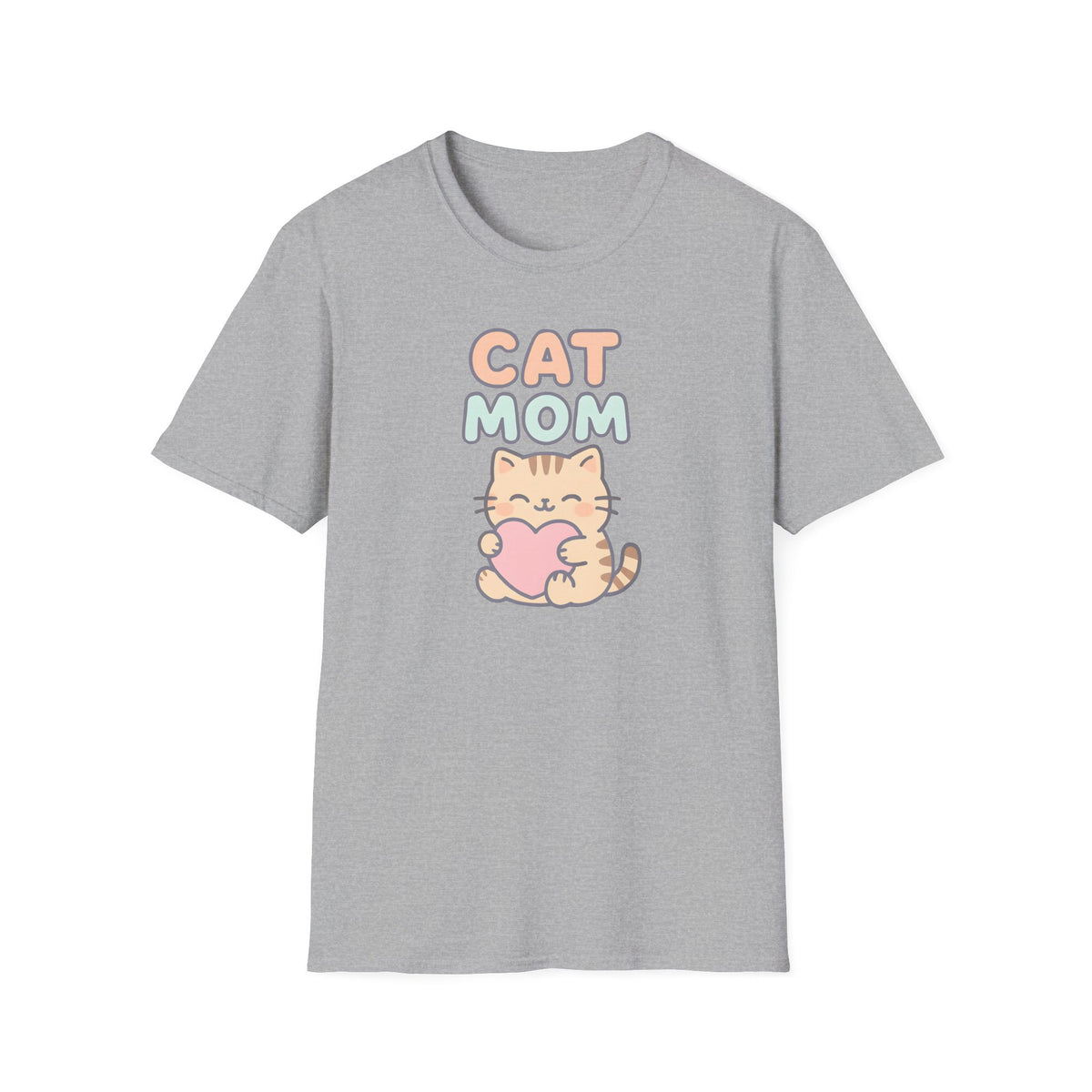 Cat Mom with Heart T-Shirt