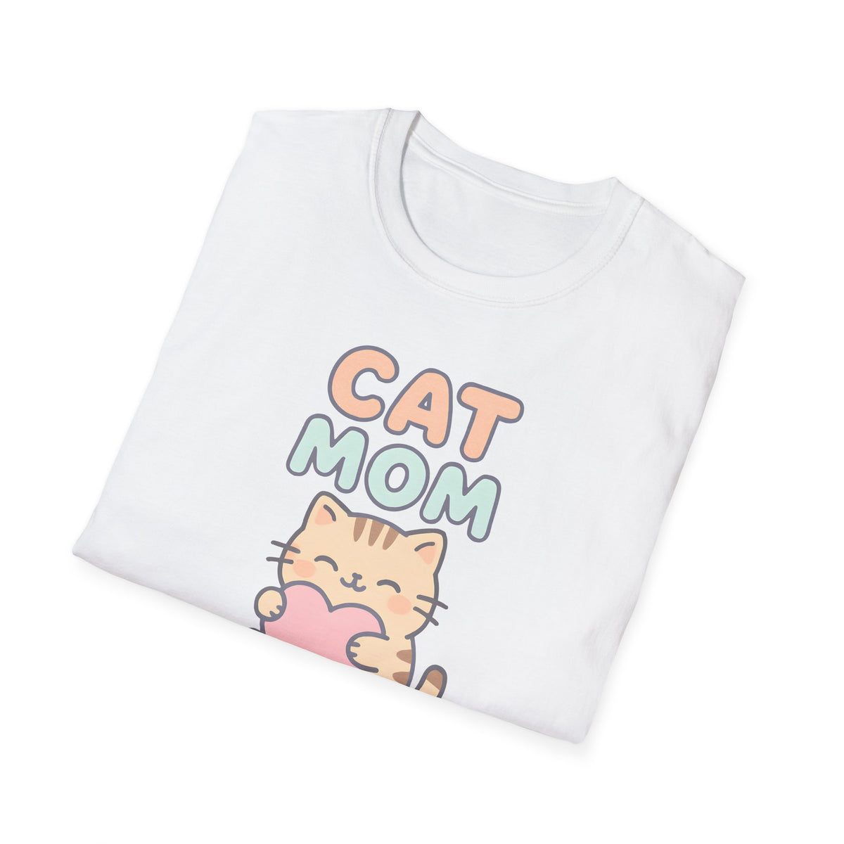 Cat Mom with Heart T-Shirt