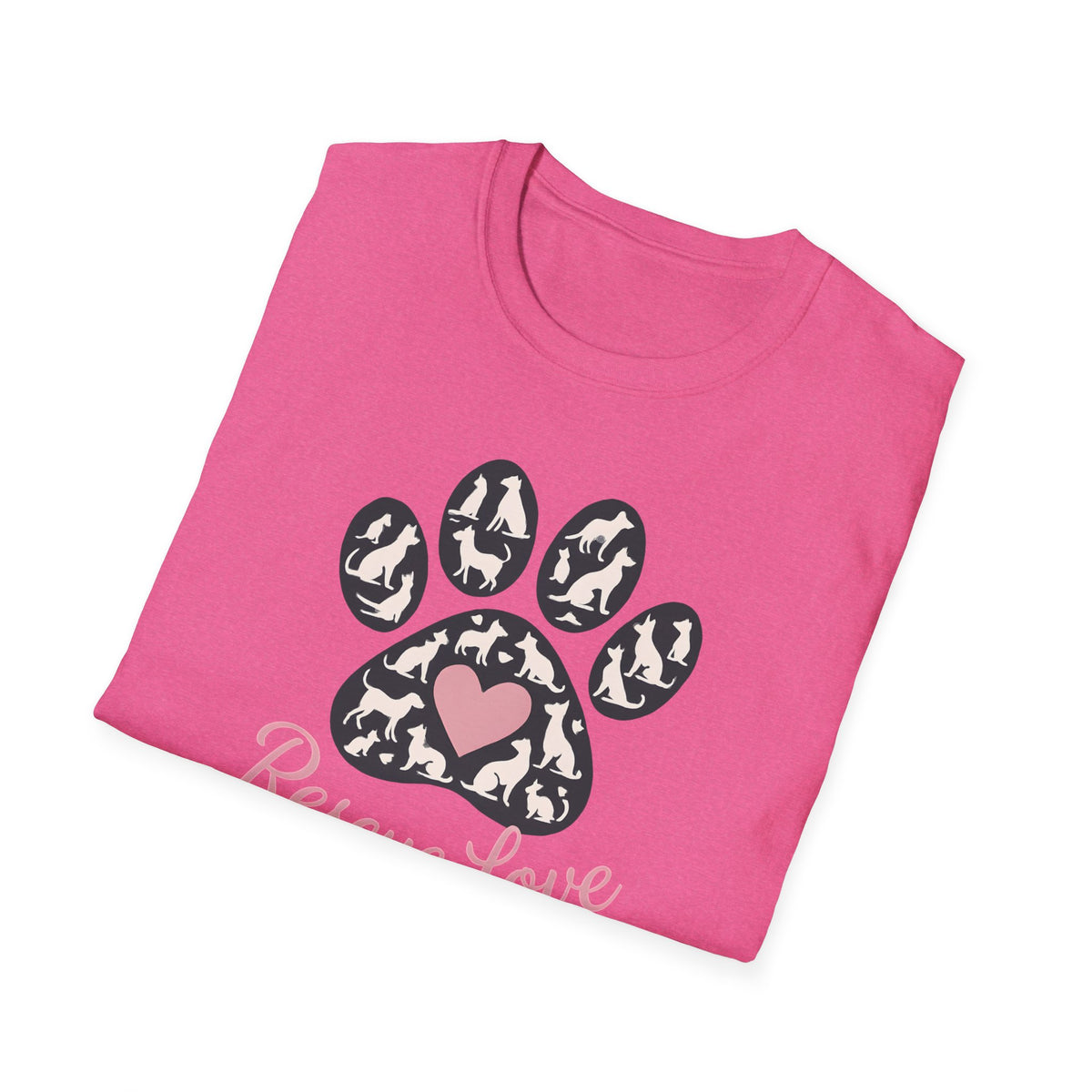 Rescue Love Paw Print T-Shirt