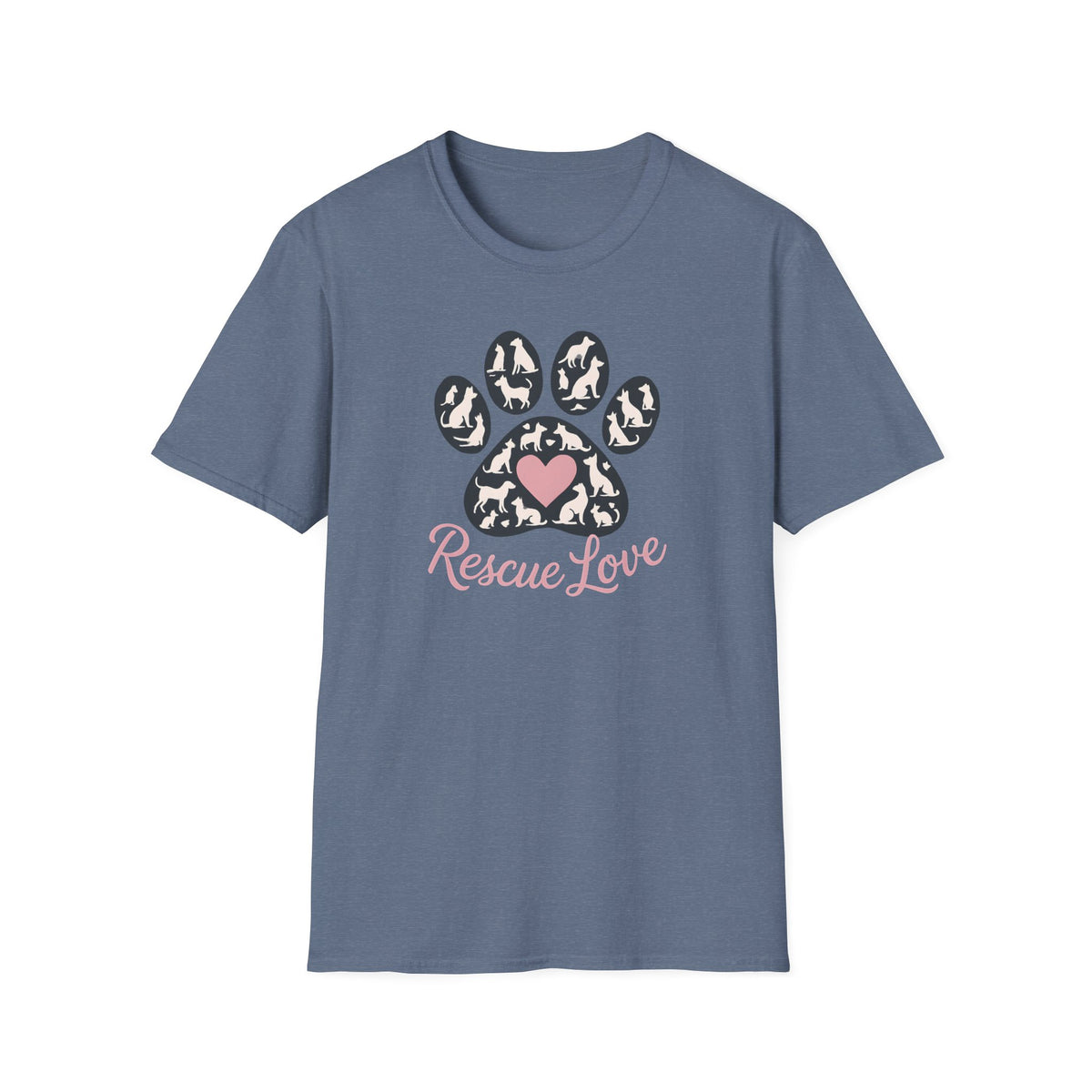 Rescue Love Paw Print T-Shirt