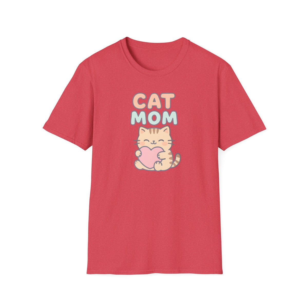 Cat Mom with Heart T-Shirt