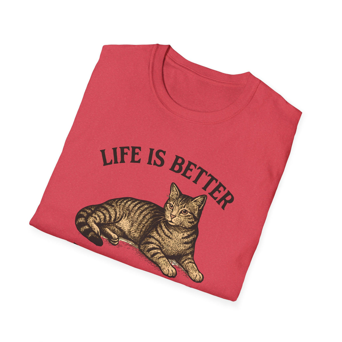 Cat With Slogan T-Shirt
