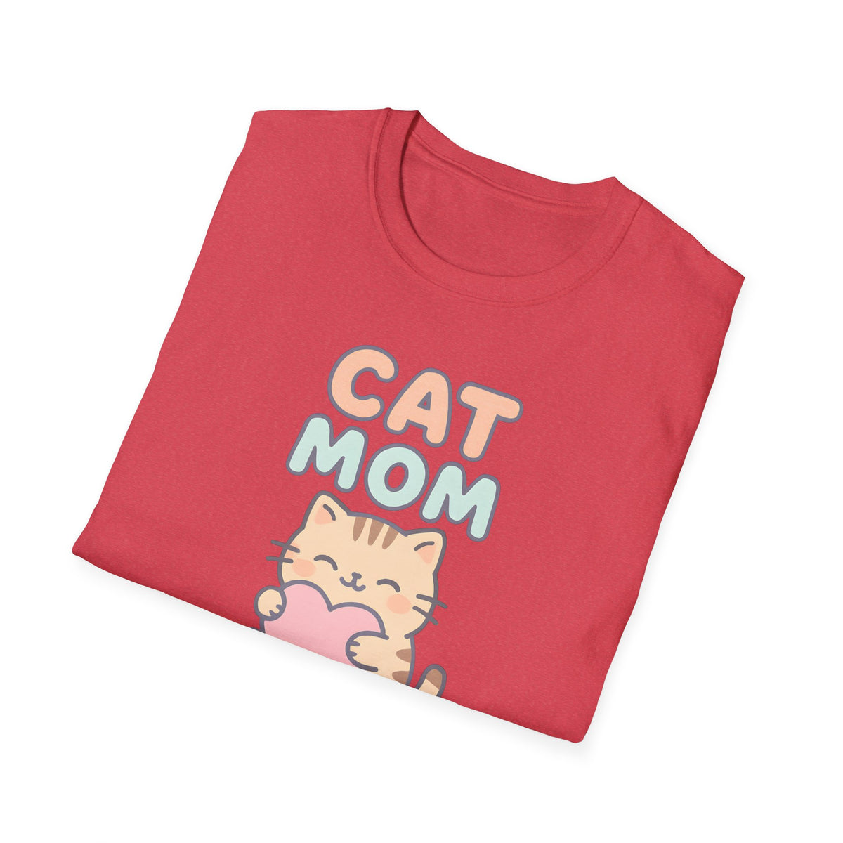 Cat Mom with Heart T-Shirt