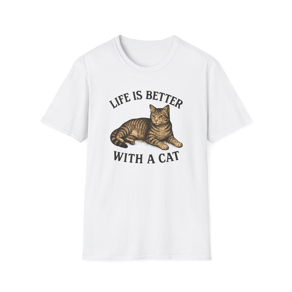 Cat With Slogan T-Shirt