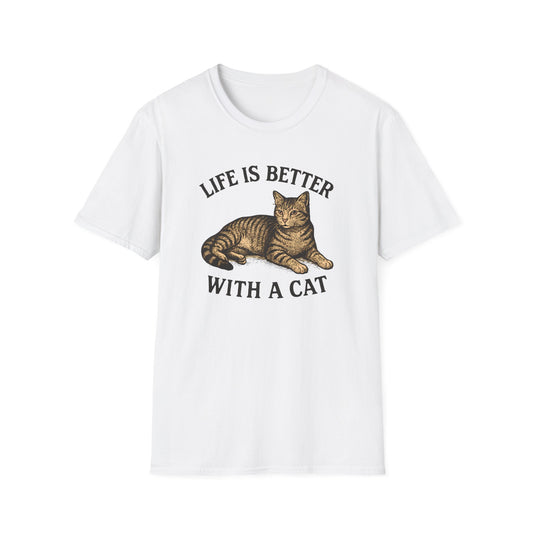 Cat With Slogan T-Shirt