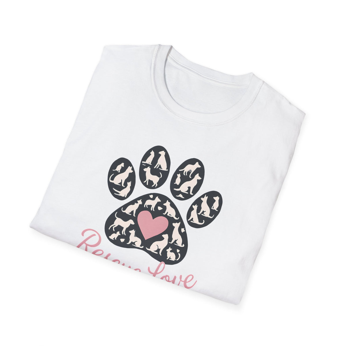 Rescue Love Paw Print T-Shirt