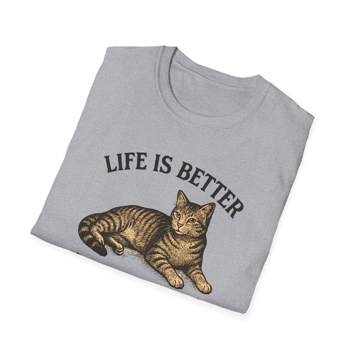 Cat With Slogan T-Shirt