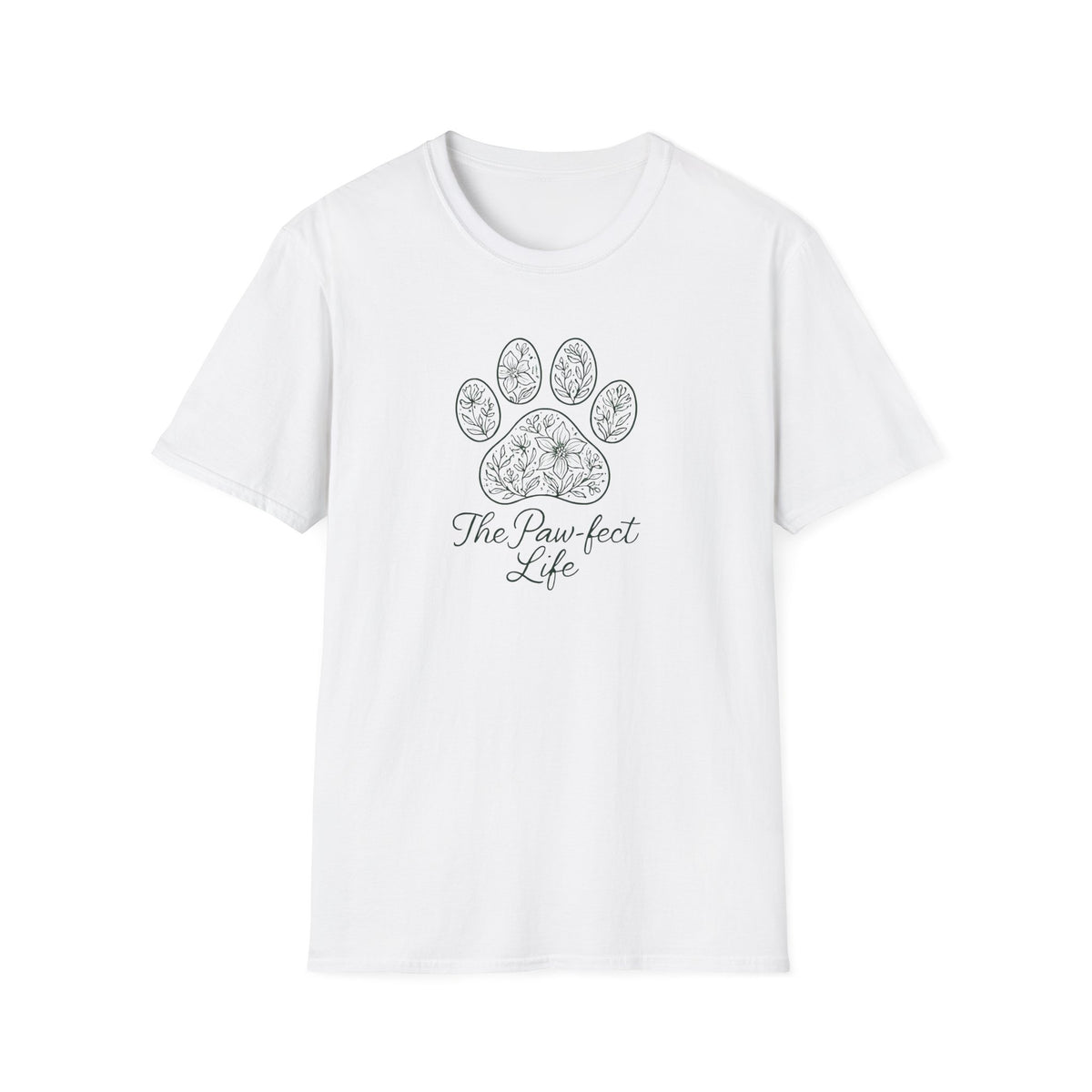 Floral Paw Print T-Shirt